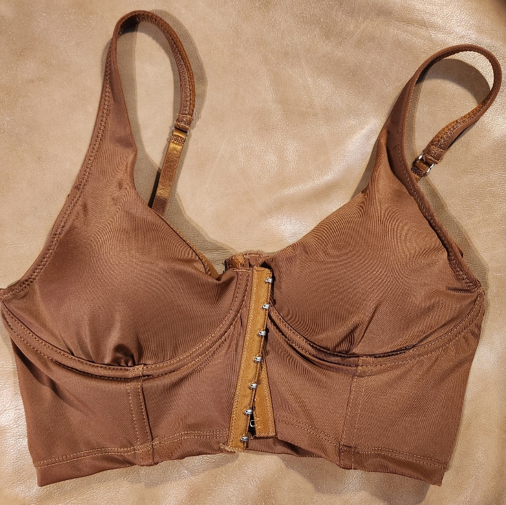 Bobbles and Lace Caramel Bralette